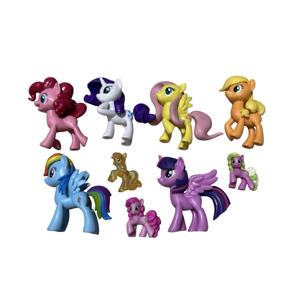My Little Pony Mixed Lot Of 9 2000s Various Sizes Colors